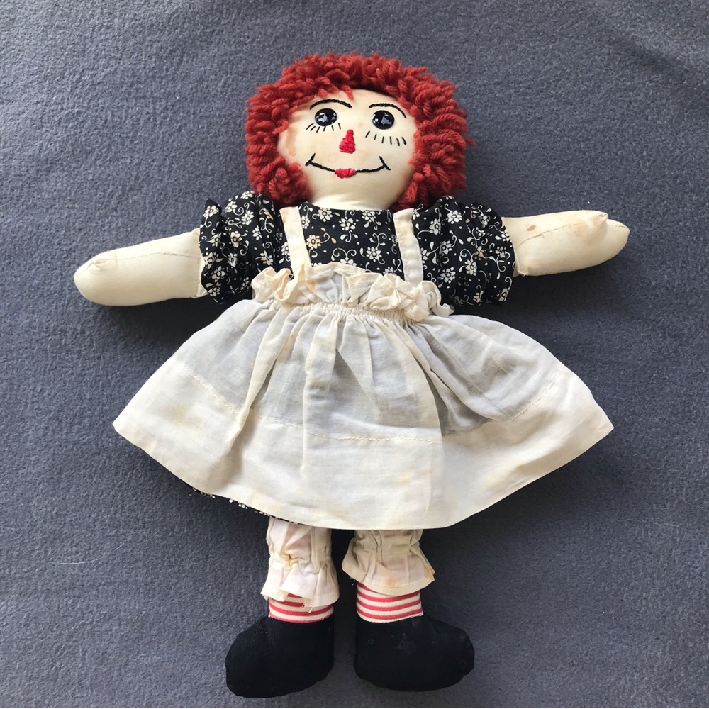 Vintage 1970 Handmade RAGGEDY ANN Doll 14”